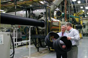 Congressman tours Advanced Drainage Systems